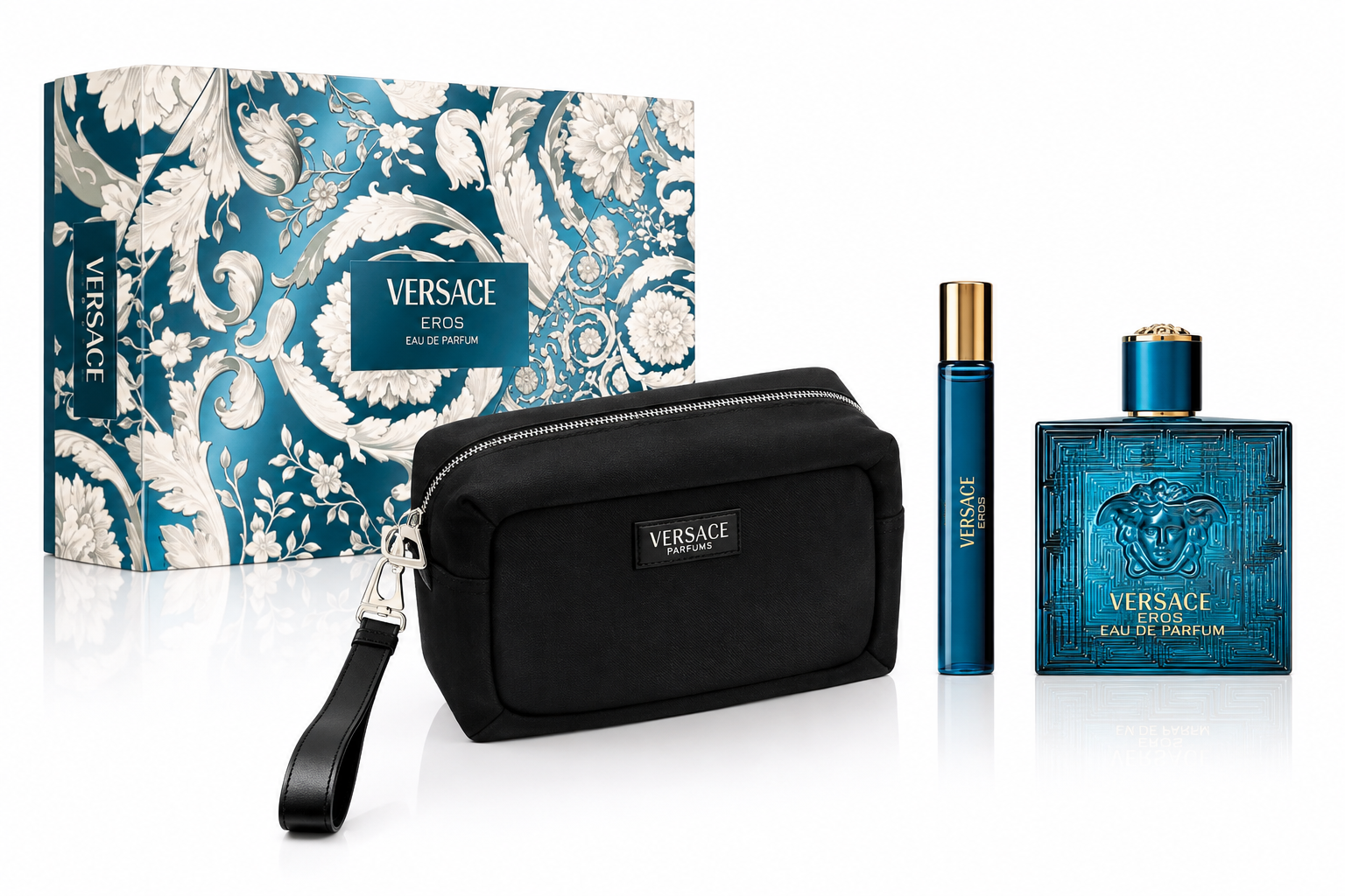 3 PC SET VERSACE EROS EAU DE PARFUM