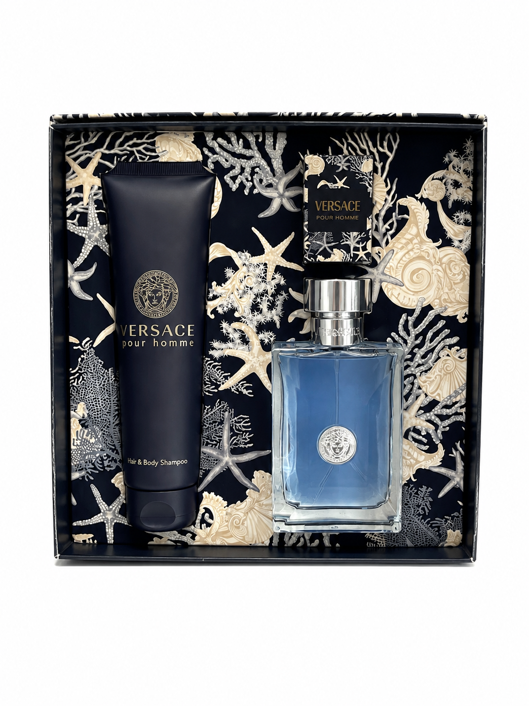VERSACE POUR HOMME 3PCS SET EAU 100ml DE TOILET 3.4oz