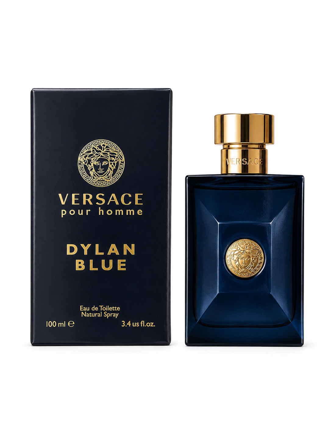 VERSACE POUR HOMME DYLAN BLUE EAU DE TOILET  3.4oz